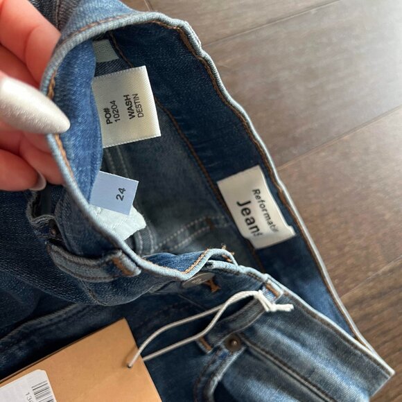 BRAND NEW Reformation Harper High Rise Skinny Jeans Destin Wash size 24 - Picture 2 of 6